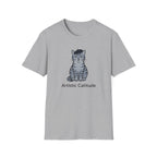 Gray Cat with Beret T-Shirt
